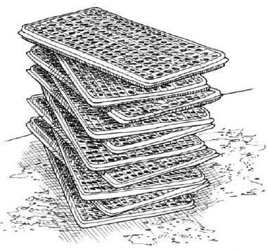 To avoid compacting the cell flats when filling them, make sure they are stacked at alternating angles rather than inserted into each other.