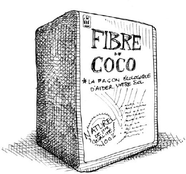 In the United States and Europe, coconut fiber is often presented as a green alternative to peat moss, but I have my doubts that importing precious organic matter from the tropics is more environmentally friendly than using a local resource.
